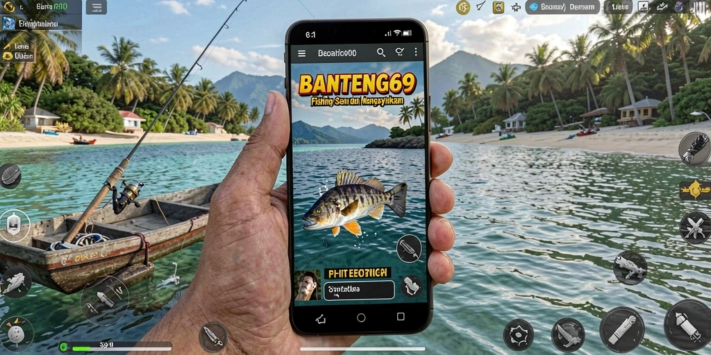 Tampilan gameplay BANTENG69 dengan aksi memancing yang seru.