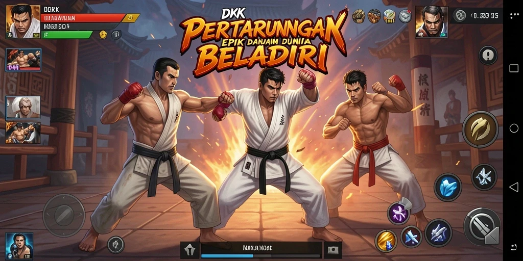 Gameplay DKK menampilkan aksi pertarungan yang intens dan karakter unik.