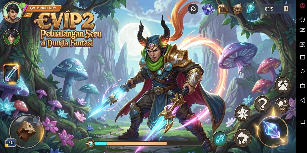 Tampilan gameplay menarik dari EVIP2 dengan dunia petualangan yang mengesankan.